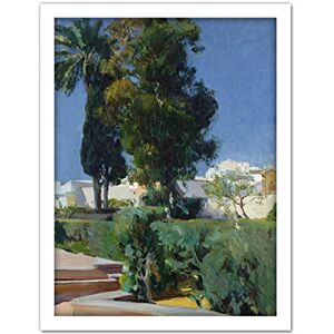 Artery8 Joaquin Sorolla Corner Garden Alcazar Sevilla Painting Artwork Framed Wall Art Print 18X24 Inch Artery8 Joaquin Sorolla Corner Garden Alcazar Sevilla Painting Artwork Framed Wall Art Print 18X24 Inch