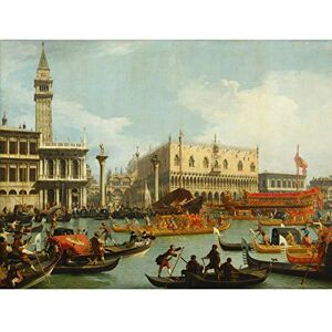 Fine Art Prints Canaletto Bucentaur's Return Venice Italy Painting Large Print Poster Wall Art Decor Picture,18 x 24 inches Fine Art Prints Canaletto Bucentaur's Return Venice Italy Painting Large Print Poster Wall Art Decor Picture,18 x 24 inches