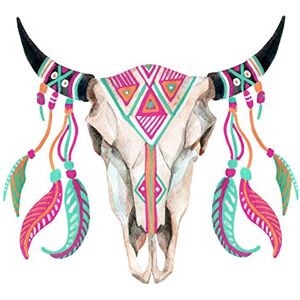 Wee Blue Coo Watercolour Cow Skull Large Wall Art Print Canvas Premium Poster Wee Blue Coo Watercolour Cow Skull Large Wall Art Print Canvas Premium Poster