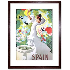 Wee Blue Coo 9x7 '' SPAIN FLAMENCO DANCE BIRD BATH FRAMED ART PRINT PICTURE PHOTO F97X1322 Wee Blue Coo 9x7 '' SPAIN FLAMENCO DANCE BIRD BATH FRAMED ART PRINT PICTURE PHOTO F97X1322