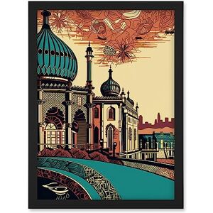 Artery8 Brighton City Royal Pavilion Ornate Illustration Artwork Framed Wall Art Print A4 Artery8 Brighton City Royal Pavilion Ornate Illustration Artwork Framed Wall Art Print A4