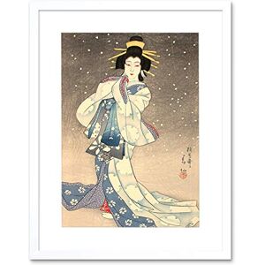 Wee Blue Coo Natori Shunsen Japanese Kabuki Theatre Geisha Artwork Framed Wall Art Print 12X16 Inch Wee Blue Coo Natori Shunsen Japanese Kabuki Theatre Geisha Artwork Framed Wall Art Print 12X16 Inch