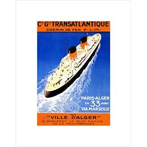 Wee Blue Coo TRAVEL TRANSATLANTIC PACKET SHIP PARIS MARSEILLES FRANCE FRAMED PRINT B12X1725 Wee Blue Coo TRAVEL TRANSATLANTIC PACKET SHIP PARIS MARSEILLES FRANCE FRAMED PRINT B12X1725