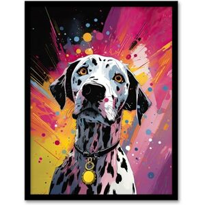 Artery8 Dalmatian Dog Lover Gift Pet Portrait Purple Orange Artwork Painting Artwork Framed Wall Art Print A4 Artery8 Dalmatian Dog Lover Gift Pet Portrait Purple Orange Artwork Painting Artwork Framed Wall Art Print A4