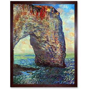 Wee Blue Coo Claude Monet Rocky Cliffs Of Étretat (La Porte Man) Old Painting Art Print Framed Poster Wall Decor 12X16 Inch Wee Blue Coo Claude Monet Rocky Cliffs Of Étretat (La Porte Man) Old Painting Art Print Framed Poster Wall Decor 12X16 Inch