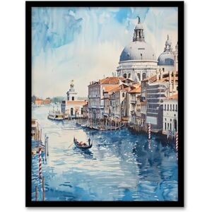 Artery8 Venice Watercolour St Mark's Basilica Detailed Living Room Artwork Framed Wall Art Print A4 Artery8 Venice Watercolour St Mark's Basilica Detailed Living Room Artwork Framed Wall Art Print A4