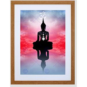 Wee Blue Coo Painting Illustration Buddhist Yoga Meditation Lotu Framed Wall Art Print Wee Blue Coo Painting Illustration Buddhist Yoga Meditation Lotu Framed Wall Art Print