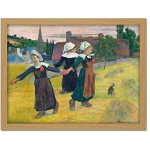Fine Art Prints Paul Gauguin Breton Girls Dancing Pont Aven Large Framed Art Print Poster Wall Decor 18x24 Fine Art Prints Paul Gauguin Breton Girls Dancing Pont Aven Large Framed Art Print Poster Wall Decor 18x24