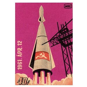 Wee Blue Coo Postage Stamp Soviet Russia 1961 Rocket Space Wall Art Print Wee Blue Coo Postage Stamp Soviet Russia 1961 Rocket Space Wall Art Print