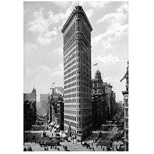 Wee Blue Coo Flat Iron Building Ny 1903 Vintage History Old BW Photo & Wall Art Print Wee Blue Coo Flat Iron Building Ny 1903 Vintage History Old BW Photo & Wall Art Print