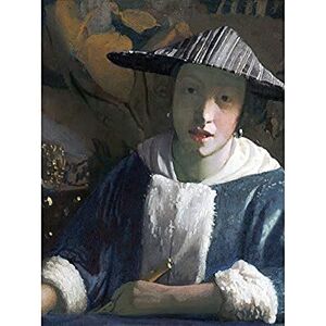 Artery8 Jan Vermeer Girl With A Flute Portrait Painting Unframed Wall Art Print Poster Home Decor Premium Artery8 Jan Vermeer Girl With A Flute Portrait Painting Unframed Wall Art Print Poster Home Decor Premium