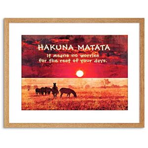 Wee Blue Coo Hakuna Matata No Worries Africa Quote Motivation Framed Wall Art Print Wee Blue Coo Hakuna Matata No Worries Africa Quote Motivation Framed Wall Art Print