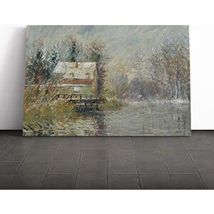 Big Box Art Canvas Print Wall Art Gustave Loiseau House on The Edge of The Water Mounted & Stretched Box Frame Picture Home Decor for Kitchen, Living Room, Bedroom, Multi-Colour, 30x20 Inch Big Box Art Canvas Print Wall Art Gustave Loiseau House on The Edge of The Water Mounted & Stretched Box Frame Picture Home Decor for Kitchen, Living Room, Bedroom, Multi-Colour, 30x20 Inch