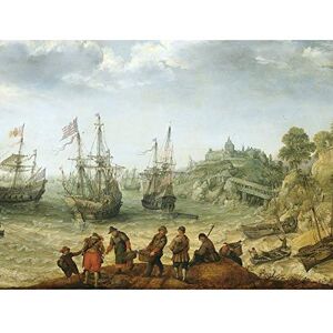 Artery8 Adam Willaerts Ships Off A Rocky Coast Painting Unframed Wall Art Print Poster Home Decor Premium Artery8 Adam Willaerts Ships Off A Rocky Coast Painting Unframed Wall Art Print Poster Home Decor Premium