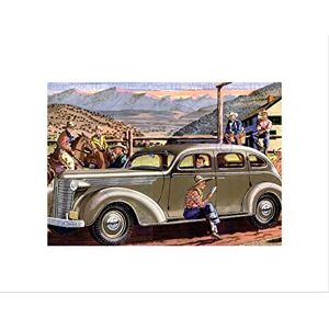 Wee Blue Coo PAINTING WILD WEST COWBOY GIRL CAR VINTAGE 1937 FRAMED ART PRINT MOUNT B12X10888 Wee Blue Coo PAINTING WILD WEST COWBOY GIRL CAR VINTAGE 1937 FRAMED ART PRINT MOUNT B12X10888