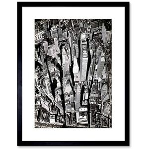 Wee Blue Coo B&w Photo Aerial View Manhattan City York Framed Wall Art Print Wee Blue Coo B&w Photo Aerial View Manhattan City York Framed Wall Art Print