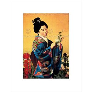 Wee Blue Coo Advert Mitsukoshi Store Osaka Japan Geisha Wall Art Print Wee Blue Coo Advert Mitsukoshi Store Osaka Japan Geisha Wall Art Print
