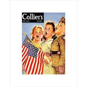 Wee Blue Coo Advert Magazine Cover Colliers War Flag Children Sing Wall Art Print Wee Blue Coo Advert Magazine Cover Colliers War Flag Children Sing Wall Art Print