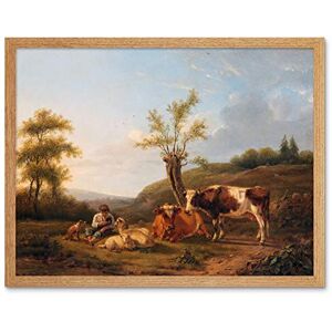Artery8 Stokvisch Landscape Cattle Near Darthuizen Painting Art Print Framed Poster Wall Decor 12x16 inch Artery8 Stokvisch Landscape Cattle Near Darthuizen Painting Art Print Framed Poster Wall Decor 12x16 inch