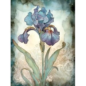 Artery8 A Single Iris Flower Watercolour Illustration Large Wall Art Poster Print Thick Paper 18X24 Inch Artery8 A Single Iris Flower Watercolour Illustration Large Wall Art Poster Print Thick Paper 18X24 Inch