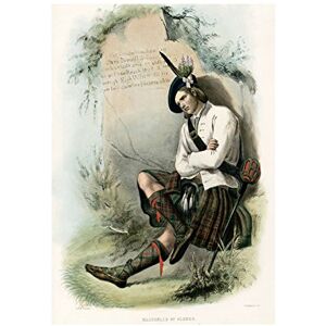 Wee Blue Coo Painting Highland Clan Scotland Tartan Macdonald Glencoe Wall Art Print Wee Blue Coo Painting Highland Clan Scotland Tartan Macdonald Glencoe Wall Art Print