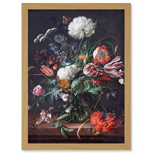 Artery8 Jan Davidsz De Heem Vase Of Flowers Floral Artwork Framed Wall Art Print A4 Artery8 Jan Davidsz De Heem Vase Of Flowers Floral Artwork Framed Wall Art Print A4