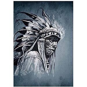Wee Blue Coo Painting Drawing Portrait Study Native American Chief Wall Art Print Wee Blue Coo Painting Drawing Portrait Study Native American Chief Wall Art Print