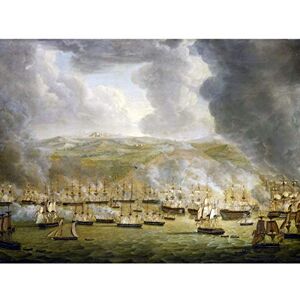 Artery8 Attack Anglo Dutch Ships Algiers 1816 Painting Premium Wall Art Canvas Print 18X24 Inch Artery8 Attack Anglo Dutch Ships Algiers 1816 Painting Premium Wall Art Canvas Print 18X24 Inch