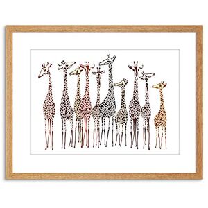 Wee Blue Coo Dt Group Of Giraffes Photo Framed Wall Art Print Wee Blue Coo Dt Group Of Giraffes Photo Framed Wall Art Print