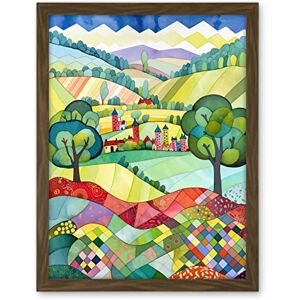 Artery8 English Countryside Rural Landscape Folk Art Watercolour Painting Artwork Framed Wall Art Print 18X24 Inch Artery8 English Countryside Rural Landscape Folk Art Watercolour Painting Artwork Framed Wall Art Print 18X24 Inch