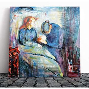 Big Box Art Canvas Print Wall Art Edvard Munch The Sick Child (1) Mounted and Stretched Box Frame Picture Home Decor for Kitchen, Living Room, Bedroom, Hallway, Multi-Colour, 14x14 Inch Big Box Art Canvas Print Wall Art Edvard Munch The Sick Child (1) Mounted and Stretched Box Frame Picture Home Decor for Kitchen, Living Room, Bedroom, Hallway, Multi-Colour, 14x14 Inch