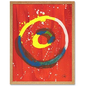 Artery8 Hendo Tanuki Abstract Red Painting Circles Paint Splat Art Print Framed Poster Wall Decor 12x16 inch Artery8 Hendo Tanuki Abstract Red Painting Circles Paint Splat Art Print Framed Poster Wall Decor 12x16 inch