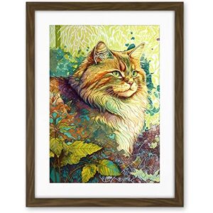 Artery8 Siberian Cat in Nature Vibrant Colourful Modern Portrait Illustration Artwork Framed Wall Art Print 18X24 Inch Artery8 Siberian Cat in Nature Vibrant Colourful Modern Portrait Illustration Artwork Framed Wall Art Print 18X24 Inch