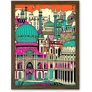 Artery8 Brighton Royal Pavilion Palace Vibrant Detailed Artwork Framed Wall Art Print 18X24 Inch Artery8 Brighton Royal Pavilion Palace Vibrant Detailed Artwork Framed Wall Art Print 18X24 Inch