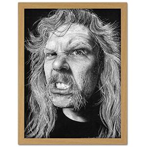 Wee Blue Coo James Hetfield Heavy Metal Wayne Maguire Artwork Framed Wall Art Print 18X24 Inch Wee Blue Coo James Hetfield Heavy Metal Wayne Maguire Artwork Framed Wall Art Print 18X24 Inch