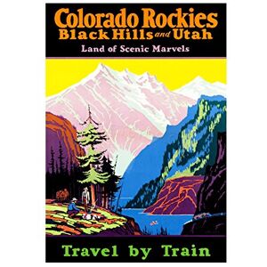 Wee Blue Coo Travel Tourism Rail Colorado Rockies Camp Fire Scenic USA Wall Art Print Wee Blue Coo Travel Tourism Rail Colorado Rockies Camp Fire Scenic USA Wall Art Print