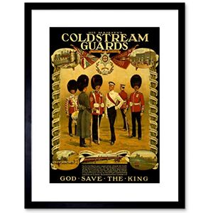 Wee Blue Coo Vintage Ad War WWI Britain Enlist Coldstream Guard King Framed Wall Art Print Wee Blue Coo Vintage Ad War WWI Britain Enlist Coldstream Guard King Framed Wall Art Print