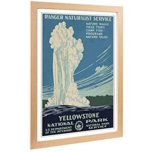 Big Box Art Framed Print of Vintage WPA Poster Yellowstone National Park Design Wall Art Picture Home Decor for Kitchen, Living Room, Bedroom, Hallway, Oak, A2 / 24.5x18 Inch / 62x45cm Big Box Art Framed Print of Vintage WPA Poster Yellowstone National Park Design Wall Art Picture Home Decor for Kitchen, Living Room, Bedroom, Hallway, Oak, A2 / 24.5x18 Inch / 62x45cm