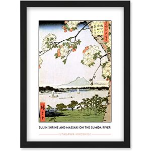 Wee Blue Coo Utagawa Hiroshige Suijin Shrine And Massaki On The Sumida River Painting Artwork Framed Wall Art Print A4 Wee Blue Coo Utagawa Hiroshige Suijin Shrine And Massaki On The Sumida River Painting Artwork Framed Wall Art Print A4