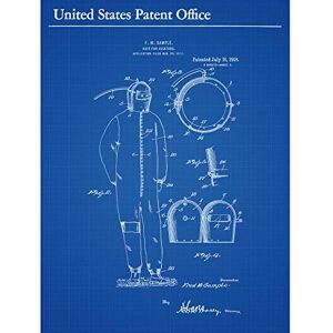 Artery8 Sample Aviator Suit Flight 1918 Patent Plan Large Wall Art Poster Print Thick Paper 18X24 Inch Artery8 Sample Aviator Suit Flight 1918 Patent Plan Large Wall Art Poster Print Thick Paper 18X24 Inch