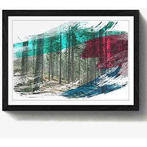 Arty Pie Framed Print Black A2 (24.5x18 Inch) Landscape Conifer Tree Forest V2, Wood, Multi-Colour, 60 x 42 x 2 cm Arty Pie Framed Print Black A2 (24.5x18 Inch) Landscape Conifer Tree Forest V2, Wood, Multi-Colour, 60 x 42 x 2 cm