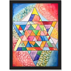 Artery8 Jewish Star Of David Patterns Geometric Folk Art Watercolour Painting Artwork Framed A3 Wall Art Print Artery8 Jewish Star Of David Patterns Geometric Folk Art Watercolour Painting Artwork Framed A3 Wall Art Print