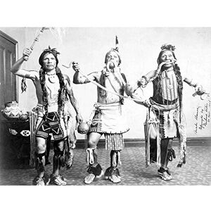 Wee Blue Coo Vintage Portrait Trio Native American Snake Handlers USA Art Print Poster Wall Decor 12X16 Inch Wee Blue Coo Vintage Portrait Trio Native American Snake Handlers USA Art Print Poster Wall Decor 12X16 Inch