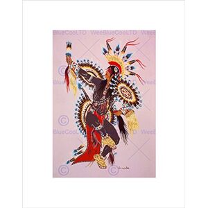 Wee Blue Coo Paintings Drawing Native American Scalp Dance Dress Wall Art Print Wee Blue Coo Paintings Drawing Native American Scalp Dance Dress Wall Art Print