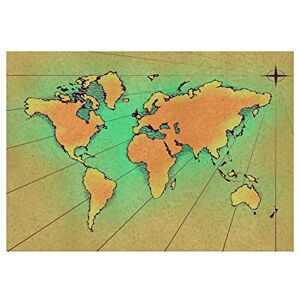 Wee Blue Coo Map Painting World Atlas Continents Wall Art Print Wee Blue Coo Map Painting World Atlas Continents Wall Art Print