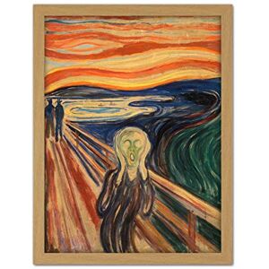 Wee Blue Coo Edvard Munch Scream Artwork Framed Wall Art Print 18X24 Inch Wee Blue Coo Edvard Munch Scream Artwork Framed Wall Art Print 18X24 Inch