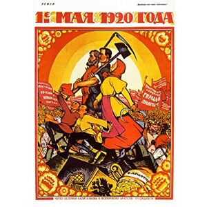 Wee Blue Coo Vintage Ad Political Communism Soviet USSR May Day Worker Wall Art Print Wee Blue Coo Vintage Ad Political Communism Soviet USSR May Day Worker Wall Art Print