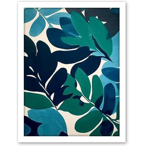 Artery8 Henri Matisse Style Leaves Watercolour Painting Blue Green Botanical Boho Leaf Artwork Framed Wall Art Print 18X24 Inch Artery8 Henri Matisse Style Leaves Watercolour Painting Blue Green Botanical Boho Leaf Artwork Framed Wall Art Print 18X24 Inch