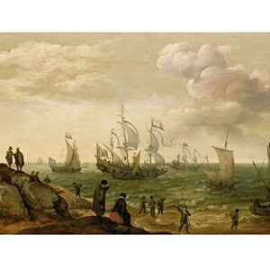 Artery8 Willaerts Ships Along The Shore Painting Extra Large XL Wall Art Poster Print Artery8 Willaerts Ships Along The Shore Painting Extra Large XL Wall Art Poster Print