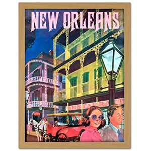 Wee Blue Coo New Orleans USA Travel Artwork Framed Wall Art Print 18X24 Inch Wee Blue Coo New Orleans USA Travel Artwork Framed Wall Art Print 18X24 Inch